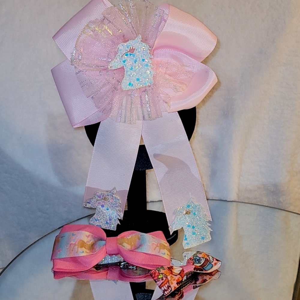 Set of three Girls Hair Bows